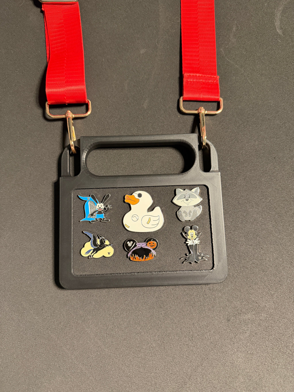 Black PinDeck with Red Purse Strap