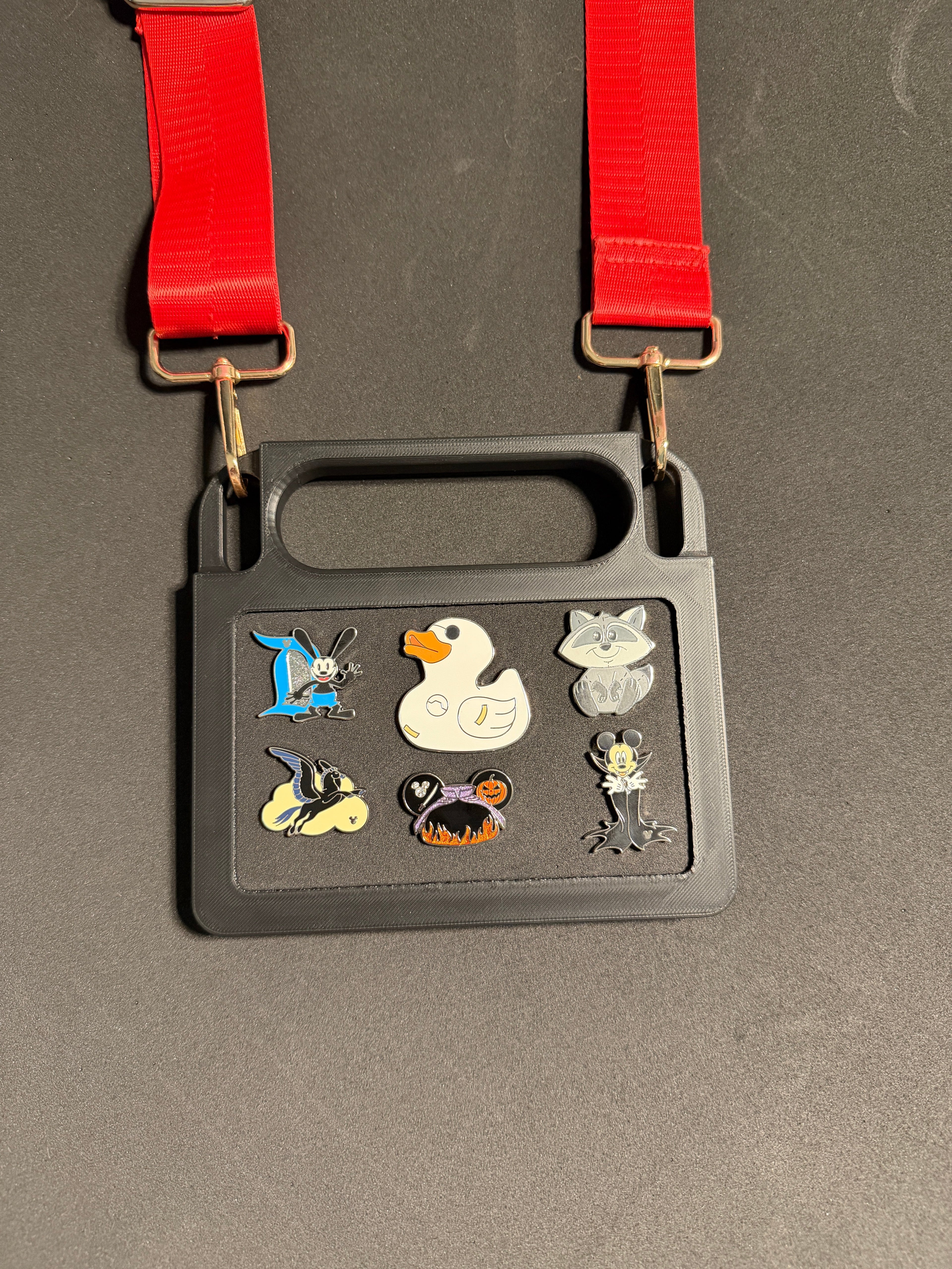 Black PinDeck with Red Purse Strap